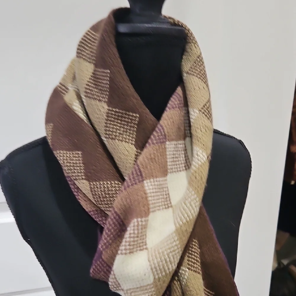 Pierre Cardin Purple and Brown Scarf